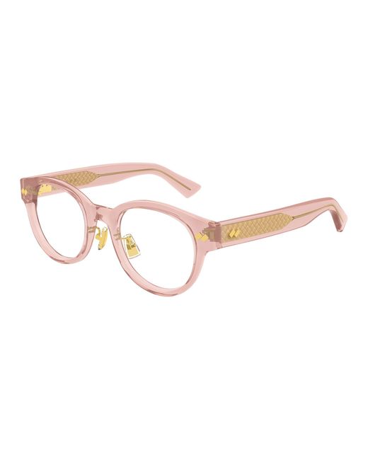 Bottega Veneta Black Bv1405Oa 004 Optical Frames Acetate Transparent Round for men