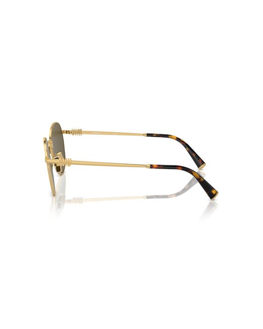 Miu Miu Black Mu 55Zs 5Ak09Z Sunglasses Metal Round Normal