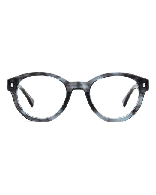 DSquared² Black D2 0131 2W8 Optical Frames Acetate Round for men