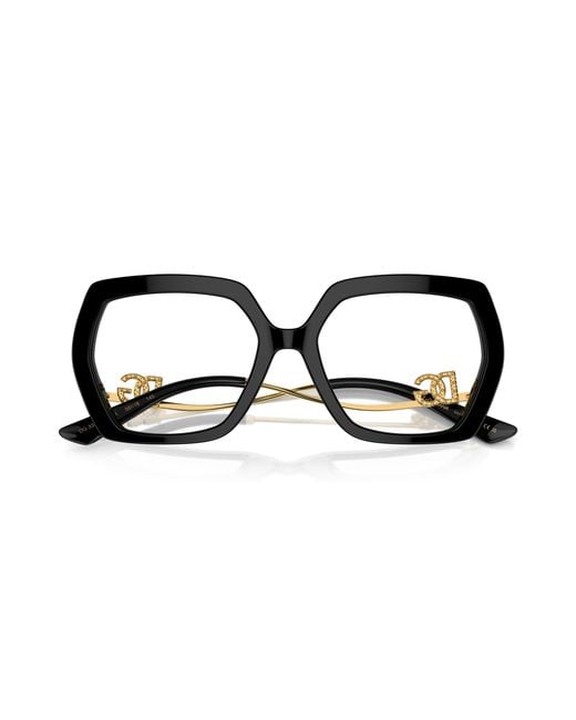 Dolce & Gabbana Black Dg3390B 501 Optical Frames Acetate Transparent Geometric Normal