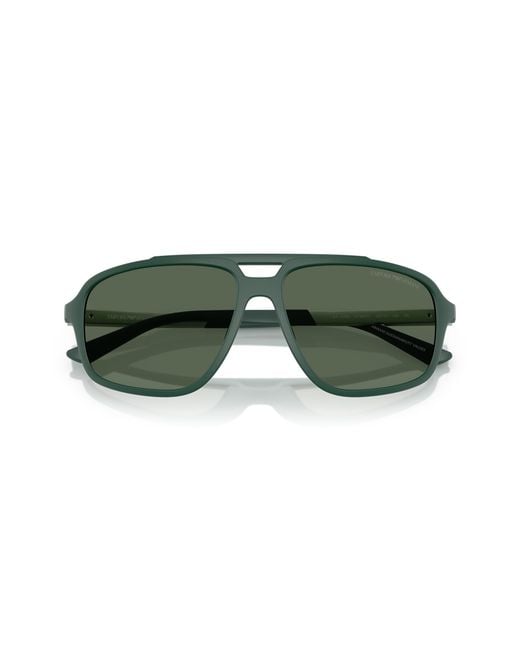 Emporio Armani Green Ea4236U 619071 Sunglasses Injected Pilot Normal for men
