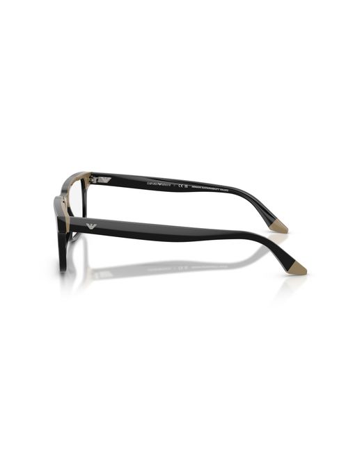 Emporio Armani Black Ea3269 6313 Optical Frames Acetate Squared Normal for men