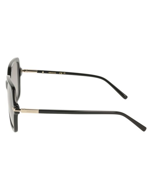 Ferragamo Black Sf2076S 001 Sunglasses Acetate Squared Normal