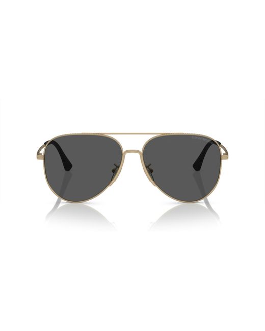 Emporio Armani Black Ea2149D 337187 Sunglasses Metal Pilot Normal for men