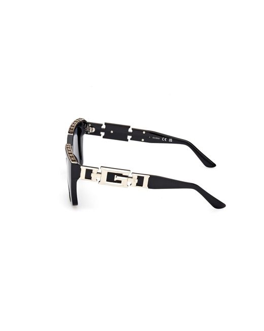 Guess Black Gu7915 01A Sunglasses Injected Smoke Squared Normal