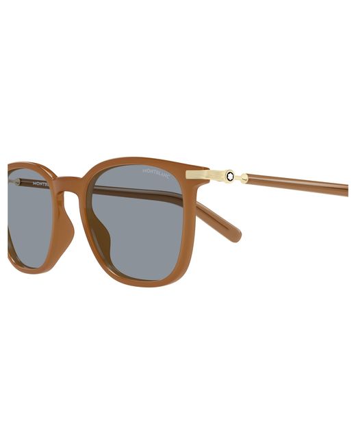 Montblanc Black Mb0460S 005 Sunglasses Injected Squared for men