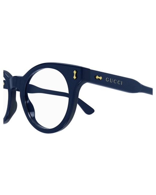 Gucci Black Gg1266O 002 Optical Frames Plastic Round for men