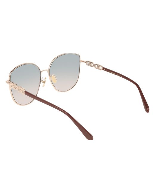 Ferragamo Black Sf339S 774 Sunglasses Metal Squared Normal