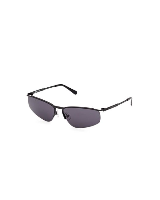 Gcds Black Gd0071 02A Sunglasses Metal Smoke Geometric Normal