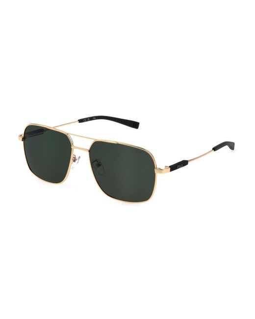 Fila Black Sfi523 300P Sunglasses Metal Squared for men