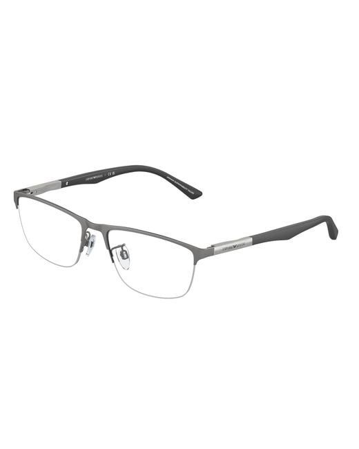 Emporio Armani Black Ea1142 3003 Optical Frames Metal Transparent Pillow Normal for men