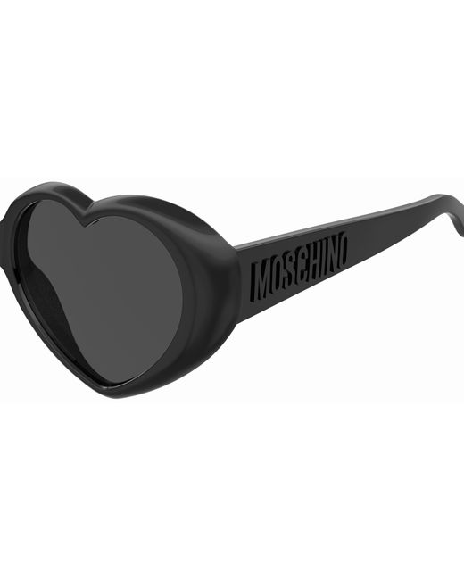 Moschino Black Mos128/S 807/Ir Sunglasses Plastic Geometric Normal