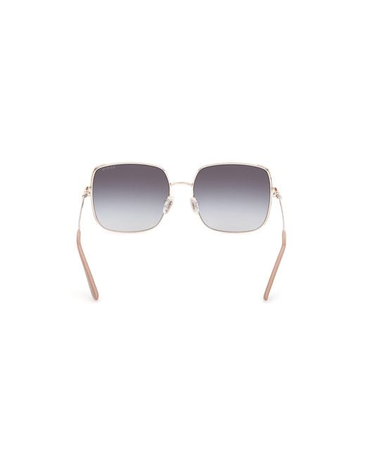 Guess Black Gu00194 32B Sunglasses Metal Smoke Squared Normal