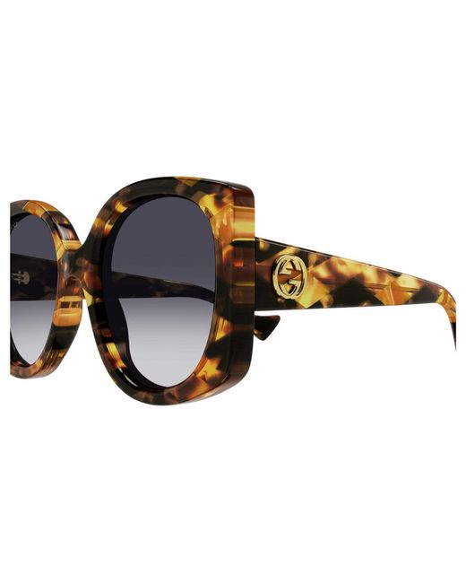 Gucci Black Gg1257S 004 Sunglasses Plastic Squared Shaded