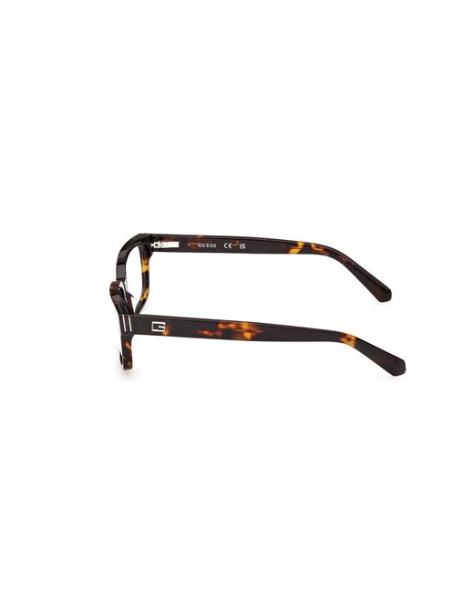 Guess Black Gu50329 052 Optical Frames Acetate Squared Normal for men