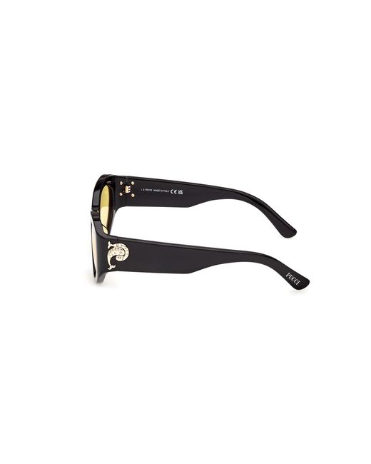Emilio Pucci Black Ep0249 01E Sunglasses Acetate Cat Eye Normal