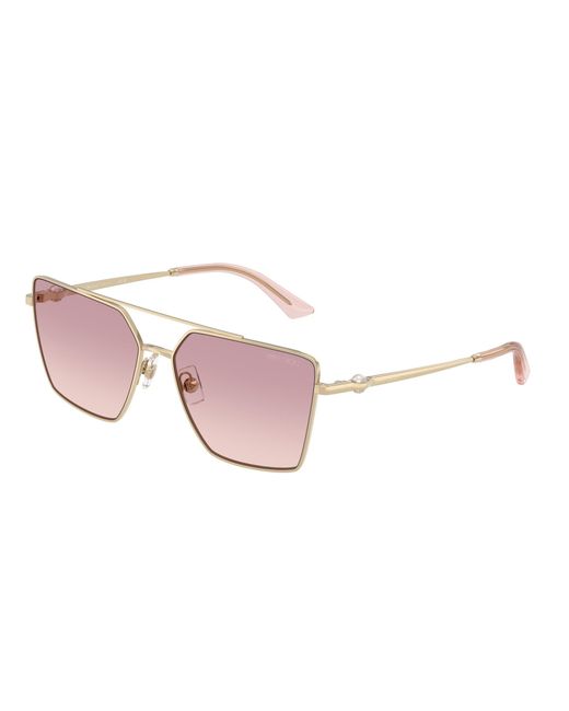 Jimmy Choo Black Jc4016Hb 300668 Sunglasses Metal Squared Normal Shaded