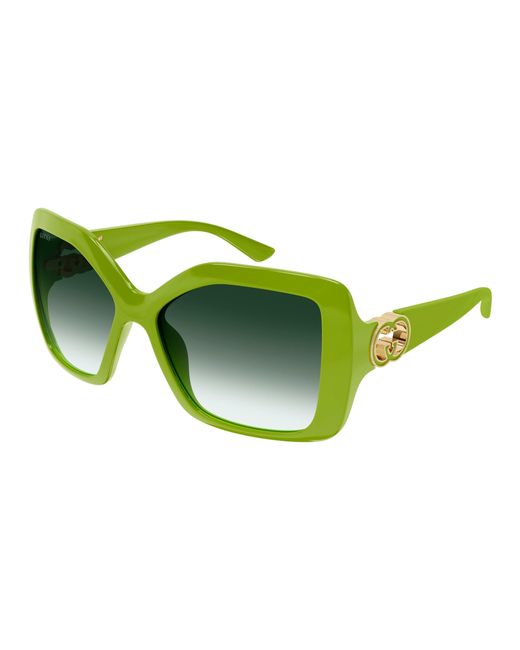 Gucci Green Gg2015S 004 Sunglasses Injected Squared
