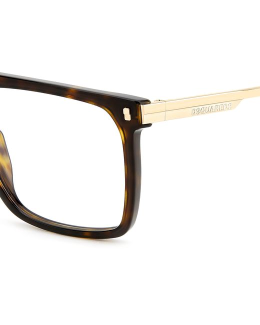 DSquared² Black D2 0122 086 Optical Frames Acetate Squared for men