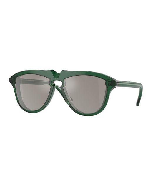 Burberry Green Be4417U 41046G Sunglasses Acetate Pilot Mirrored for men