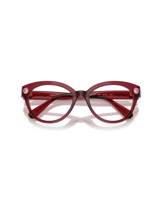 Swarovski Black Sk2037 1055 Optical Frames Acetate Round Normal