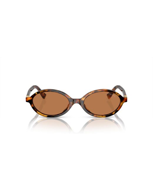 Miu Miu Black Mu 04Zs 19P2Z1 Sunglasses Acetate Round Normal