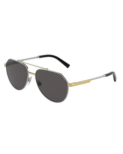 Dolce & Gabbana Black Dg2288 131387 Sunglasses Steel Pilot Normal for men