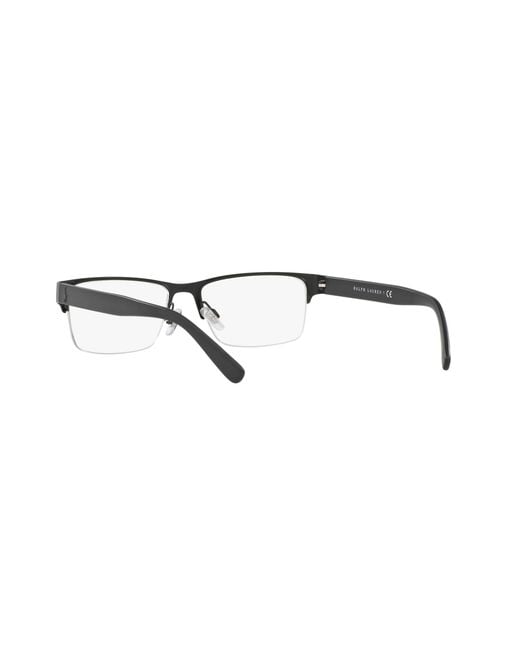 Polo Ralph Lauren Black Ph1164 9038 Optical Frames Metal Squared Normal for men