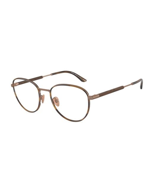 Giorgio Armani Black Ar5137J 3006 Optical Frames Steel Transparent Pantos Normal for men