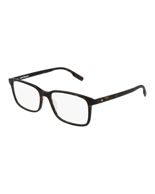 Montblanc Black Mb0152O 006 Optical Frames Acetate Squared for men