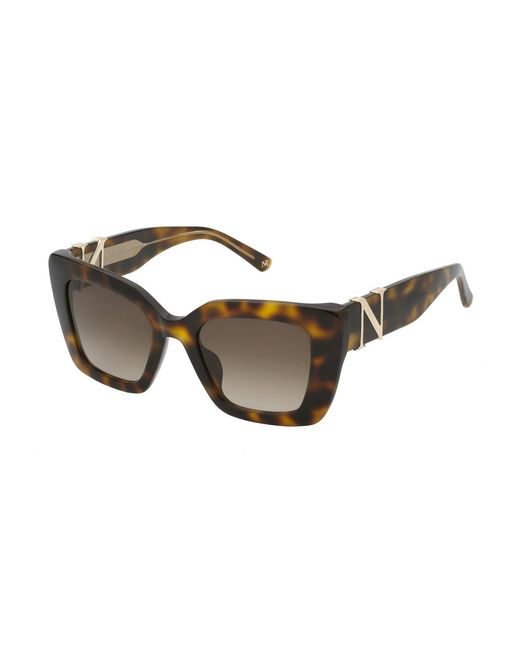 Nina Ricci Black Snr378 752 Sunglasses Acetate Squared Normal Shaded