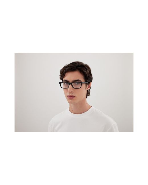 Gucci Black Gg1858O 001 Optical Frames Injected Transparent Squared for men