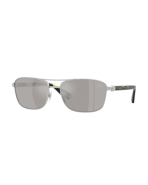 Burberry Black Be3163 10056G Sunglasses Metal Squared Mirrored for men