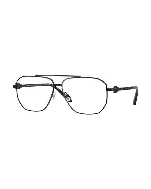 Versace Black Ve1307 1436 Optical Frames Metal Pilot Normal for men