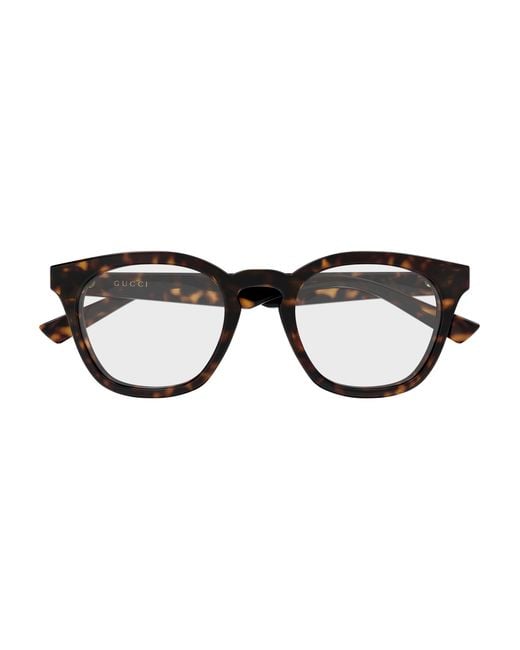 Gucci Black Gg2187Oa 006 Optical Frames Acetate Transparent Round for men