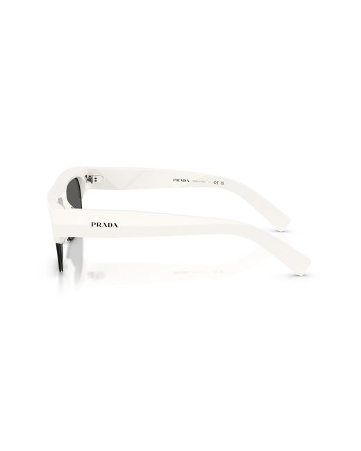 Prada Black Pr D12Su 46120Z Sunglasses Acetate Squared Normal for men