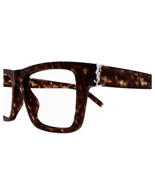 Saint Laurent Black Sl M10_B 002 Optical Frames Acetate Transparent Squared for men