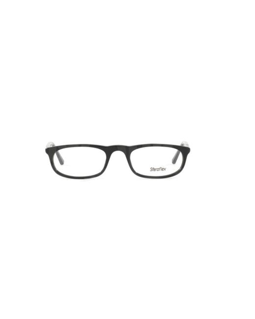 Sferoflex Black Sf1137 C568 Optical Frames Plastic Round for men