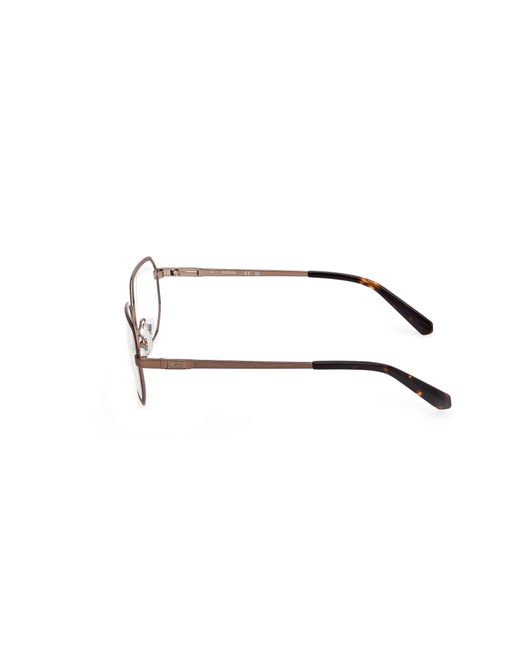 Guess Black Gu50240 037 Optical Frames Metal Geometric Normal for men