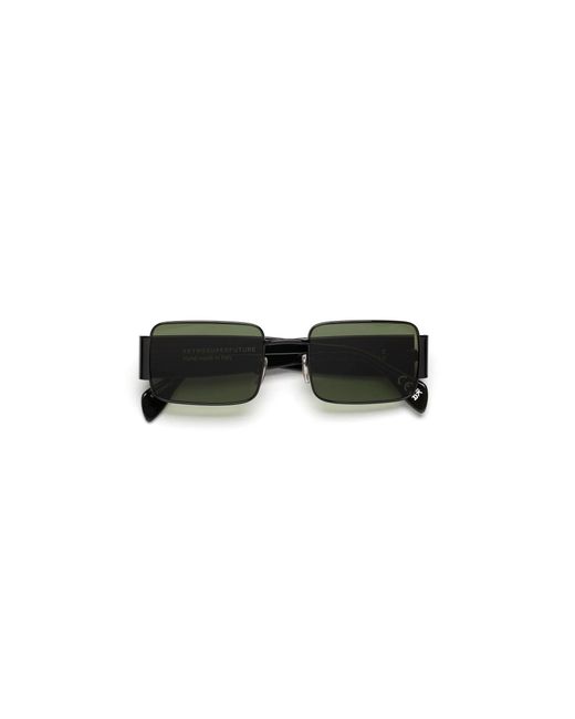 Retrosuperfuture Black 13W Z Tartaruga Sunglasses Metal Squared Normal