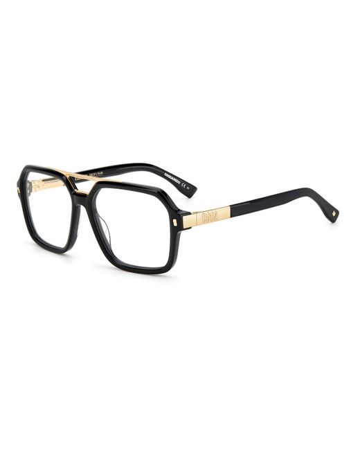 DSquared² Black D2 0035 2M2 Optical Frames Acetate Squared for men