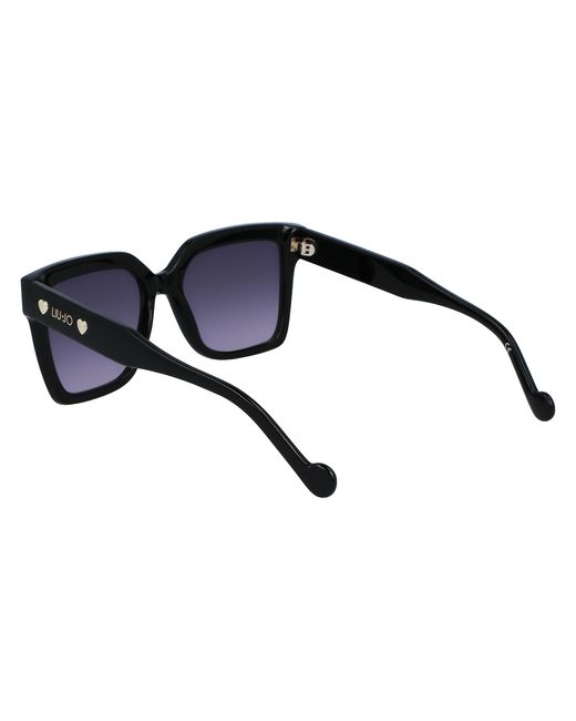 Liu Jo Black Lj771S 001 Sunglasses Acetate Squared Normal Shaded
