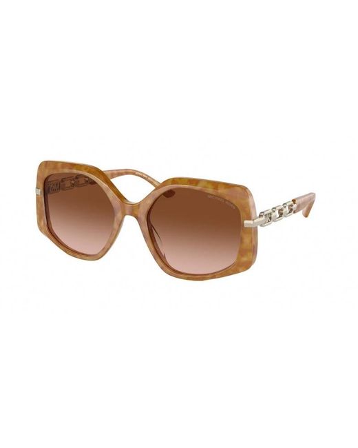 Michael Kors Brown Mk2177 Cheyenne 39153B Sunglasses Acetate Geometric Normal Shaded