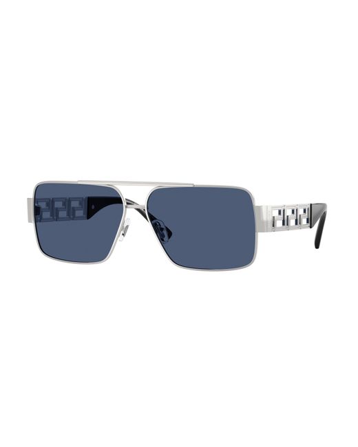 Versace Black Ve2290 100180 Sunglasses Metal Squared Normal for men