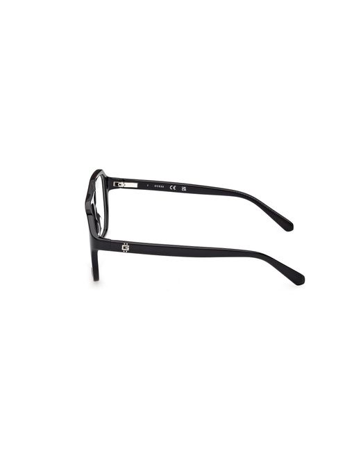 Guess Black Gu50327 001 Optical Frames Acetate Squared Normal for men