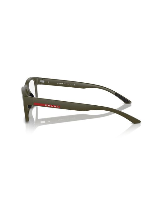 Prada Linea Rossa Black Ps 04Qv 15X1O1 Optical Frames Injected Transparent Squared Normal for men
