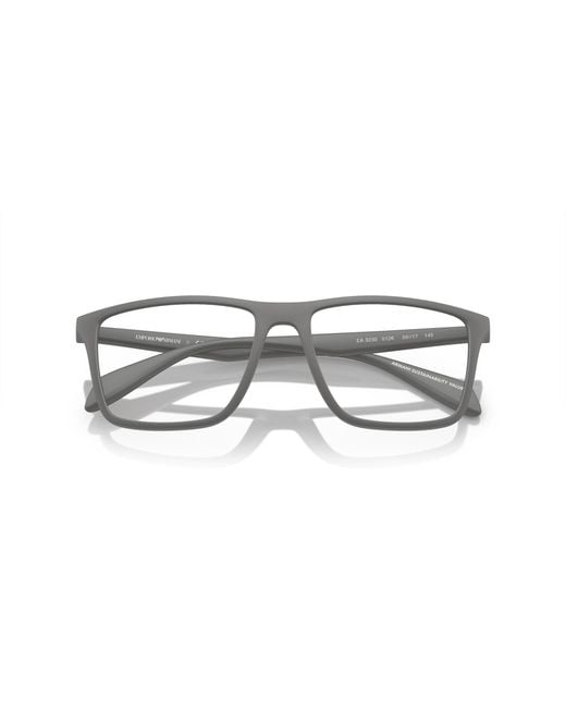 Emporio Armani Black Ea3230 5126 Optical Frames Injected Transparent Pillow Normal for men