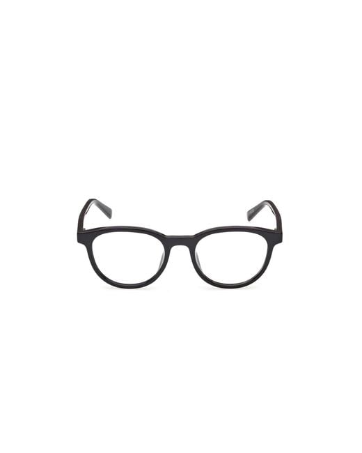 Timberland Black Tb50100-H 005 Optical Frames Injected Round Normal for men