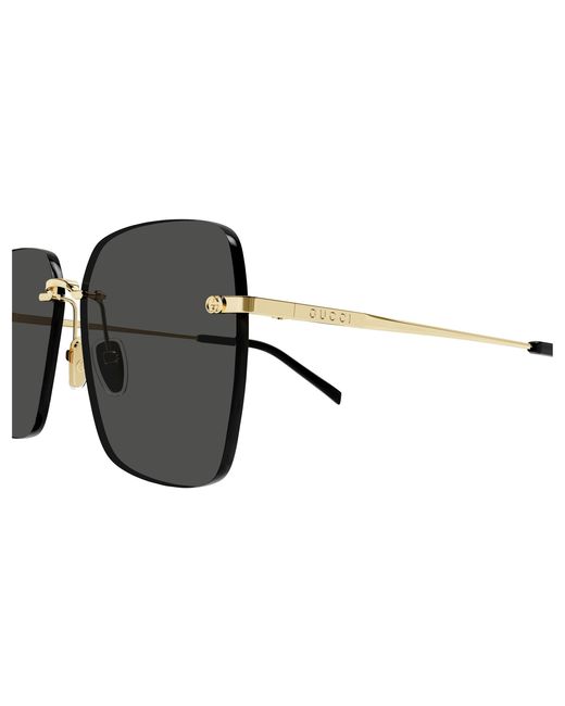 Gucci Black Gg1955Sa 001 Sunglasses Metal Squared