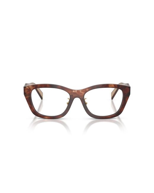Prada Black Pr D11Vd 00K1O1 Optical Frames Acetate Transparent Geometric Normal